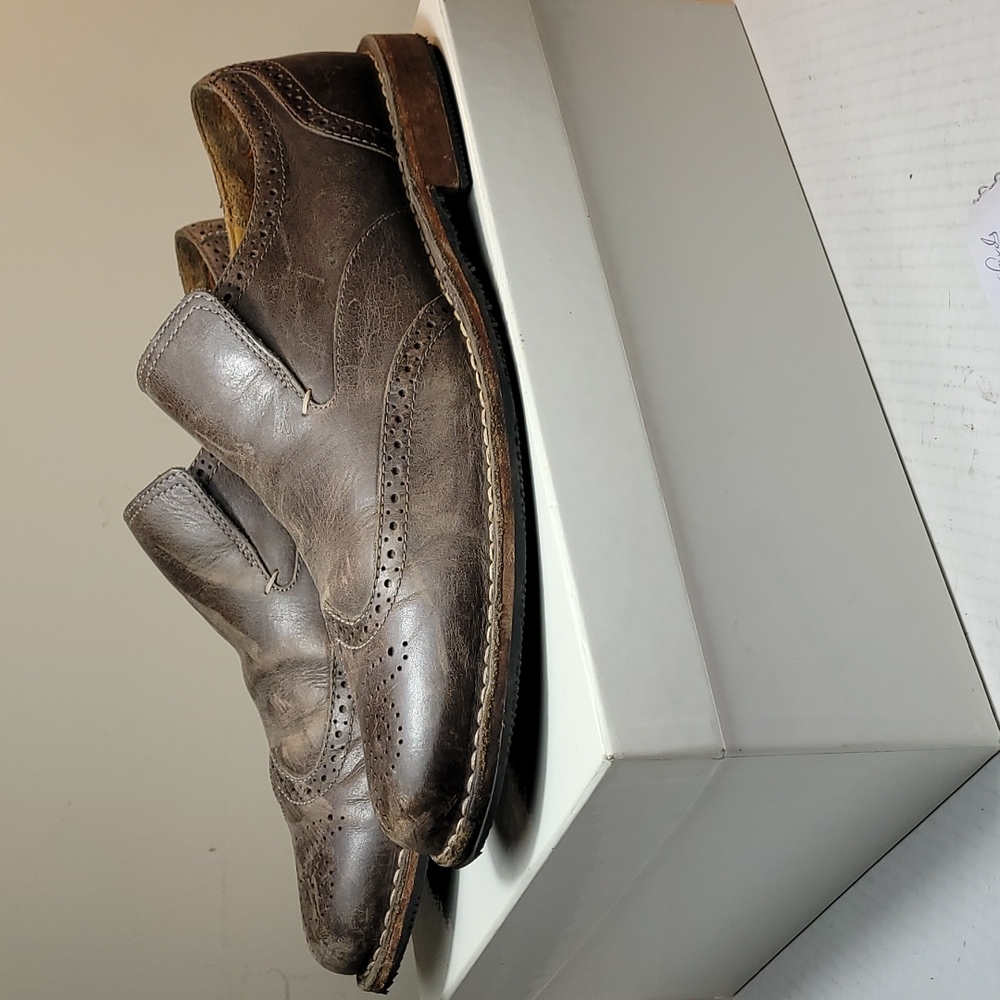 Sebago Brattle gray leather slip-on shoes size 12D (Tub4)